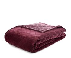 Gözze Plaid réversible Double épaisseur avec Picots 150 x 200 cm, Polyester, Baie, 150 x 200 x 15 cm