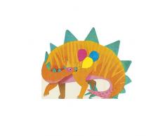 Talking Tables Dino Party Lot de 16 serviettes de table en forme de dinosaures Multicolore