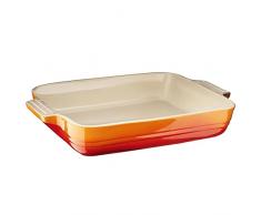 Le Creuset, Plat Rectangulaire en CÃ©ramique, 24 x 32 cm, Pour 6 Portions, Volcanique