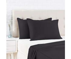 AmazonBasics Taie dâoreiller en satin - 50 x 80 cm x 2, Anthracite