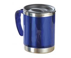 Esmeyer 305-012 Gobelet, Acier Inoxydable, Argent/Bleu, 12 x 9 x 12,5 cm