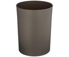 Denox 10330.790 Poubelle Cylindrique, 11 L, Metal, PolypropylÃ¨ne, Grise Opaque, Unique