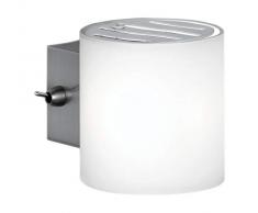 Wofi 4451.01.64.0500 Aqaba Applique Verre 40 W + 3 W G9 Blanc/Nickel