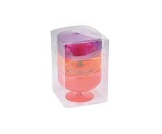 Viphome 6VAI814C Lot de 3 Coupes Ã Glace Acrylique Multicolore 11,5 cm