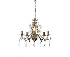 Illuminate Lagos Lustre Ã©lÃ©gant et spectaculaire en mÃ©tal et verre avec un superbe design en acier, laiton antique (A++ Ã E)