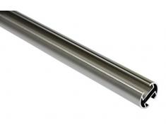 GARDINIA Tringle à rideau, Barre métalique avec rail intégré, Série Chicago, Diamètre: 20 mm, Longueur: 160 cm, Effet inox