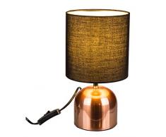OOTB 57/3011 Lampe de table en métal de couleur cuivre, Noir, taille unique