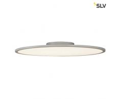 SLV Panneau 60 LED rond en aluminium Gris argenté 3000 K 42 W