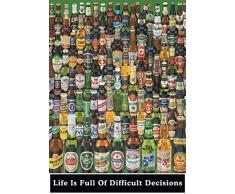Pyramid Generic Life is Full of Difficult Decisions (Beer Bottles) Maxi Poster, Multicolore, 61 x 91,5 cm