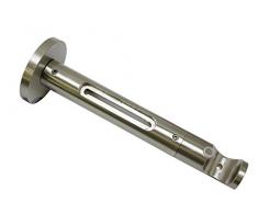 GARDINIA Support de tringle Ã rideau spÃ©cial pour fixation mur, Pour rail de panneau japonais et tringle Ã rideau, MatÃ©riel de fixation inclus, MÃ©tal, Effet inox