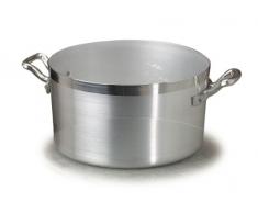 Casseroles Agnelli Marmite Haute en Aluminium BLTF, avec 2 Poignées en Acier INOX, Argent, 4,5 litres