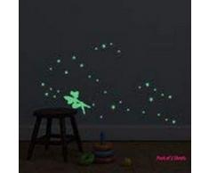 Walplus Brille dans le Noir Fée Autocollant Mural, Vinyle, Multicolore, 21 X 14.8 X 5 CM