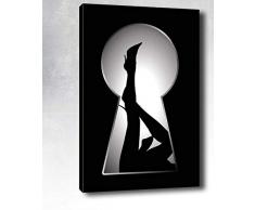 Bonamaison Peinture sur toile, multicolore, 40 x 60 cm - Conçu et fabriqué en Turquie