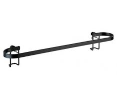 WENKO 23876100 Barre porte serviettes Classic Plus, Acier, 45 x 7,5 x 10 cm, Noir
