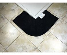 Cazsplash Tapis de Douche dangle, Coton, Noir, 47 x 44 x 6.5 cm