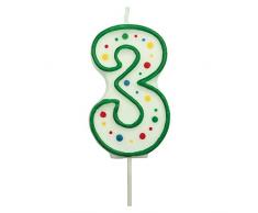 PME CA053 Bougie, Plastique, Vert, 3,5 x 1 x 4,3 cm