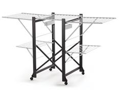 Arredamenti Italia AR_IT- 600 GABBIANO Etendoir Extensible Pliable HÃªtre Massif couleur Wenge 175 x 105 x 67 cm avec surface de sÃ©chage de 30 mÃ¨tres