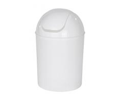 Wenko 21884100 Economic Poubelle Couvert Oscillant Blanc 19,8 x 19,8 x 31,5 cm