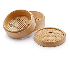 CHIO Cuiseur Ã Vapeur, Bambou, Beige, 23 cm, 3 PiÃ¨ces