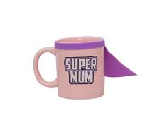 thumbs Up! - Super Mum Mug - Tasse Céramique avec une cape de super-héro - rose / violet - 350ml - 1001743