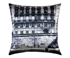 Madura Rive Gauche Housse de Coussin Gris Moyen 40 x 40 cm