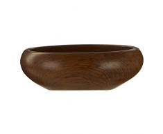 Premier Housewares arrondis Bol de Service, Teck, Bois, Marron, 15Â x 15Â x 5Â cm
