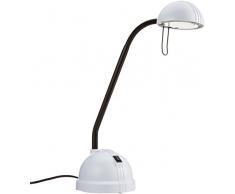 ECOLITE spektra lampe de bureau flexible office à manche, pour halogène 35/50 w, l460âcuir-blanc