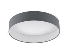 Eglo 96538 Plafonnier, Textile, Integriert, Anthrazit/WeiÃ, 40.5 x 40.5 x 10 cm