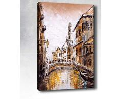 Bonamaison Peinture sur toile, multicolore, 50 x 70 cm - ConÃ§u et fabriquÃ© en Turquie