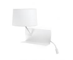 Faro Barcelona 28415 - HANDY Lampe applique blanche avec lecteur LED gauche