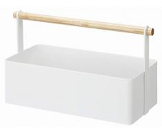 Boite de rangement métal & poignée en bois Tosca - Design Japonais - Yamazaki