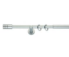 mydeco Rillcube Tringle à Rideau télescopique/Fixation, en MÃTAL, 16/19 mm, Acier Inoxydable, 120 BIS 210 cm Länge