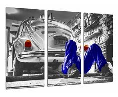 Tableau Moderne Photographique, Impression sur bois, Véhicule vintage, coléoptère volkswagen, 97 x 62 cm, ref. 26594