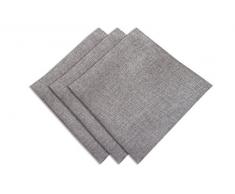 Soleil docre Bella Lot de 3 Serviettes de Table, Polyester, Gris, 45x45 cm