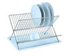 MSV 110532 Ãgouttoir à Vaisselle avec Plaque en Plastique 40x34,5x27cm Blanc, Plastic, 30 x 20 x 15 cm