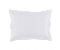 Essix - Taie doreiller Royal Line Percale de Coton Blanc 50 x 70 cm
