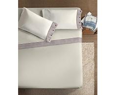 Ipersan Complet lit Naturel 100% Pur Coton Couleur Beige 180x300 cm.