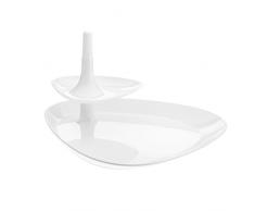 Koziol 3580525 Assiette Ã Snack Betty Tray Blanc, Plastique, 33,1x33,4x17,4 cm