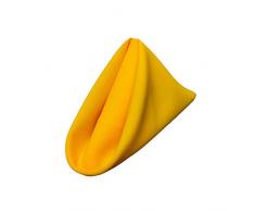 La Popeline de Lin Serviette de Table, Polyester, Polyester, Jaune foncÃ©, 45.7 x 45.7 x 0.04 cm