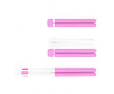 monbento - MB Pair Rose - Set de baguettes lunch box - RÃ©tractables - Couverts pour bento idÃ©al pour travail, voyage, pique nique