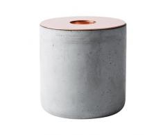 Menu 5612059 Chunk Bougeoir en bÃ©ton CuivrÃ© Taille L 9 cm Ã 8Â cm