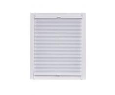 Sunl INES Store plissé fabriqué en Allemagne, lumière du Jour, echtc Rush Wohn-Guide Klemmfix Rail, 90 x 150, Plastique, Blanc, 90 x 2.3 x 150 cm