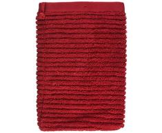 Aneesi Bath & Leisure 16x21 cm Rib-Rib Gant de Toilette en Pur Coton, Rouge Ã lÃ¨vres Rouge