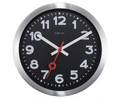 NeXtime 3998ARZW Horloge Murale, Verre, Black, 19 cm