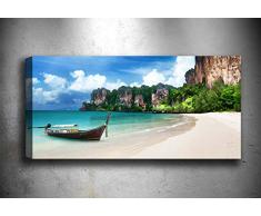 Bonamaison Peinture sur toile, multicolore, 30 x 90 cm - Conçu et fabriqué en Turquie