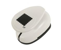 Paperfuel PF105003 Perforatrice Carré Festonnée, Plastique/Métal, Blanc, 12,7 x 8,5 x 6,7 cm