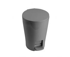 TATAY 4434906 Diabolo - Poubelle pour Salle de Bains, Couleur Grise
