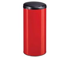 Poubelle Ã Ouverture par Pression, 45 L, Rouge Securite