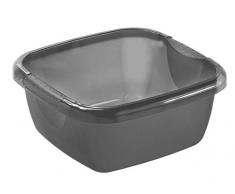 Rotho 1782308812 Cuvette Carré Daily Plastique Anthracite/Transparent 29 x 29 x 12 cm