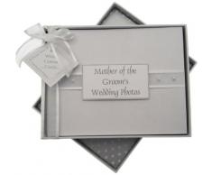 White Cotton Cards Mother of The Groom Petit Album Photo avec Perles
